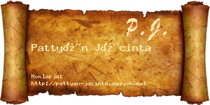 Pattyán Jácinta névjegykártya
